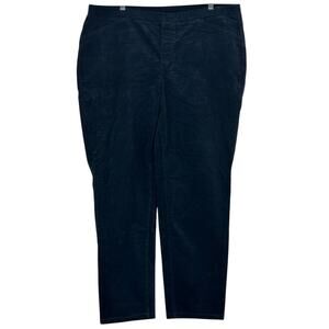 J. Jill Black Pinwale Corduroy Straight Leg Pull On Pants Womens XL Classiccore